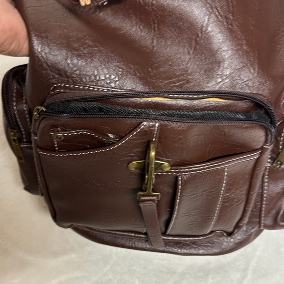 Vintage Yongle Drawstring Backpack with many pockets unisex - Picture 11 of 13